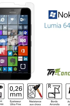 Nouveauté Nokia Lumia 640 XL - Vitre de Protection Standard Premium - TM-Concept® - Verre trempé