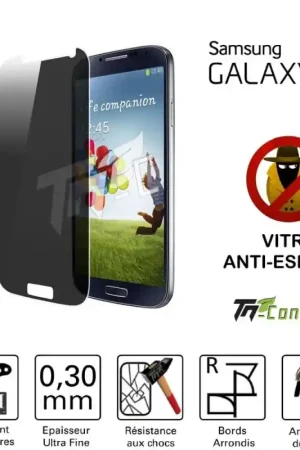Vente Flash Samsung Galaxy S4 - Vitre de Protection Anti-Espions - TM-Concept® - Verre trempé