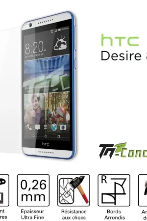 Authentique HTC Desire 820 - Vitre de Protection Standard Premium - TM-Concept® - Verre trempé