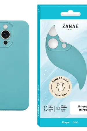 Prix Réduit Coque Zanae Color pour iPhone 16 Pro Bleu Sauge