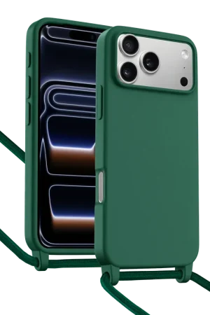 Achetez Aujourd’hui ShieldCase Coque iPhone 17 Pro avec cordon pour téléphone (vert foncé)