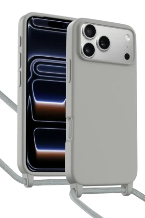 ShieldCase Coque iPhone 17 Pro Max avec cordon pour téléphone (gris) Achetez Aujourd’hui