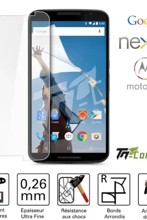 Motorola Google Nexus 6 - Vitre de Protection Standard Premium - TM-Concept® - Verre trempé Affaire À Saisir