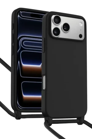 ShieldCase Coque iPhone 17Pro Max avec cordon pour téléphone (noir) Jusqu’à Épuisement Des Stocks