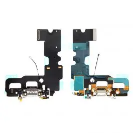 Offre Du Jour Nappe / Connecteur de Charge pour iPhone 7 Blanc Reconditionné (PIEC)