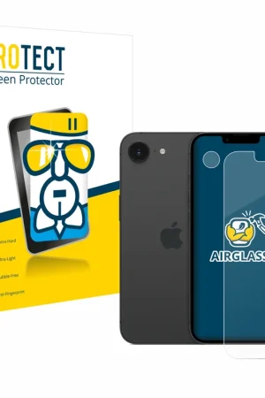 Haute Qualité BROTECT AirGlass Protection d'écran en verre pour Apple iPhone 16e (Avant+Caméra)