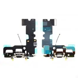 Expédition Rapide Nappe / Connecteur de Charge pour iPhone 7 Noir Reconditionné (PIEC)
