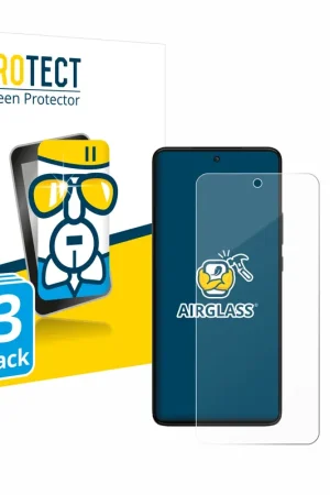 Prix Choc 3 Pièces BROTECT AirGlass Protection d'écran en verre pour Motorola Moto G84