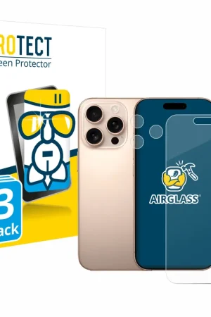 3 Pièces BROTECT AirGlass Protection d'écran en verre pour Apple iPhone 16 Pro Max (Avant+Caméra) Affaire À Saisir