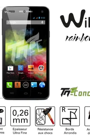 Acheter En Ligne Wiko Rainbow - Vitre de Protection en verre trempé Standard Premium - TM-Concept®