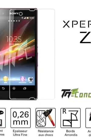 Retour Gratuit Sony Xperia Z - Vitre de Protection Standard Premium - TM-Concept® - Verre trempé