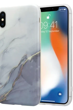 ShieldCase Coque iPhone X / Xs Grey Anyway Marble Certifié
