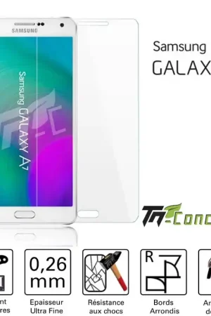 Samsung Galaxy A7 (2015) - Vitre de Protection Standard Premium - TM-Concept® - Verre trempé Bon Plan