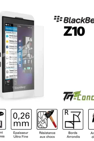 Soldes Blackberry Z10 - Vitre de Protection Standard Premium - TM-Concept® - Verre trempé