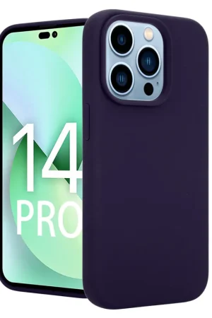 Coverzs Coque Luxe Liquid Silicone iPhone 14 Pro (bleu marine) Offre Du Jour