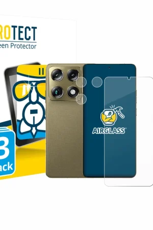 Marque 3 Pièces BROTECT AirGlass Protection d'écran en verre pour Motorola Signature (Avant+Caméra)