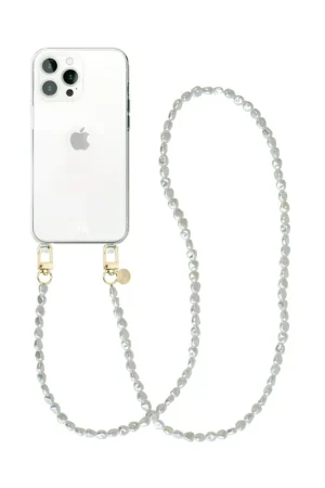 xoxo Wildhearts Coque transparente avec long cordon Pearlfection - iPhone 15 Pro Max Retour Gratuit