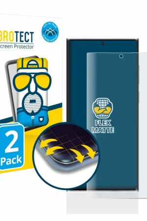 2 Pièces BROTECT Flex Matte Full-Cover Protection d'écran intégral mat pour Samsung Galaxy S22 Ultra 5G Certifié