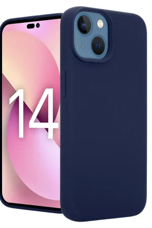 Remise Coverzs Coque Luxe Liquid Silicone iPhone 14 Plus (bleu foncé)