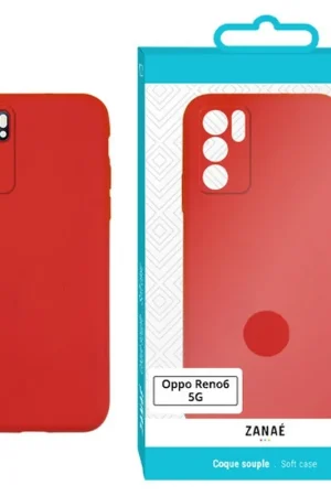 Commande En Gros Coque Zanae Color Rouge pour Oppo Reno6 5G