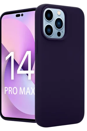 Satisfait Ou Remboursé Coverzs Coque Luxe Liquid Silicone iPhone 14 Pro Max (bleu marine)
