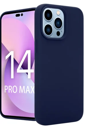 Coverzs Coque Luxe Liquid Silicone iPhone 14 Pro Max (bleu foncé) Expédié Aujourd’hui