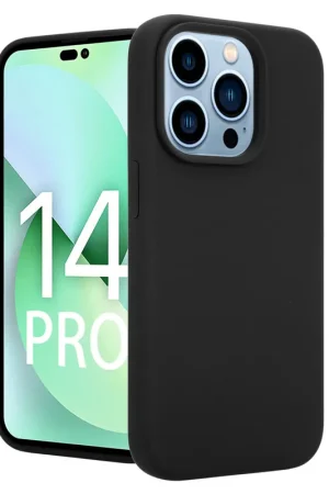Jusqu’à Épuisement Des Stocks Coverzs Coque Luxe Liquid Silicone iPhone 14 Pro (noir)