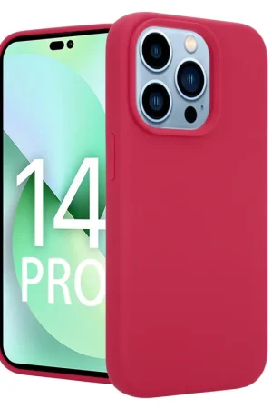 Vente Flash Coverzs Coque Luxe Liquid Silicone iPhone 14 Pro (rouge)