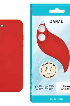 Réduction Coque Zanae Color Rouge pour Galaxy S21 / S21 5G