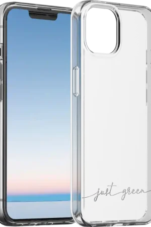 Coque iPhone 13 Recyclable Transparente Just Green Prix Promo