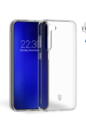 Coque Renforcée Samsung G S23 Plus 5G PULSE Made in France Garantie à vie Transparente Force Case Marque