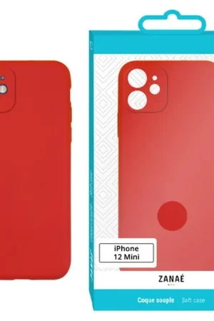 Acheter En Ligne Coque Zanae Color Rouge pour iPhone 12 Mini