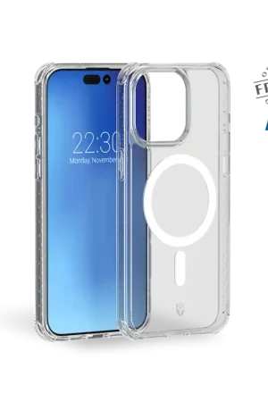 Satisfait Ou Remboursé Coque Renforcée iPhone 15 Pro Max AIR Compatible MagSafe Transparente Origine France Garantie à vie Force Case