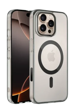 Coverzs Coque MagSafe mate iPhone 12 Pro Max (transparent/noir) Seulement Aujourd’hui