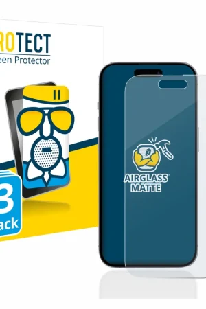 3 Pièces BROTECT AirGlass Matte Protection d'écran en verre mat pour Apple iPhone 14 Pro Marque
