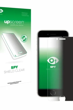 upscreen Spy Shield Clear Premium Film de protection d'écran confidentiel pour Apple iPhone SE 3 2022 Expédition Rapide