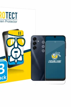 Commande En Gros 3 Pièces BROTECT AirGlass Protection d'écran en verre pour Samsung Galaxy A16 5G (Avant+Caméra)