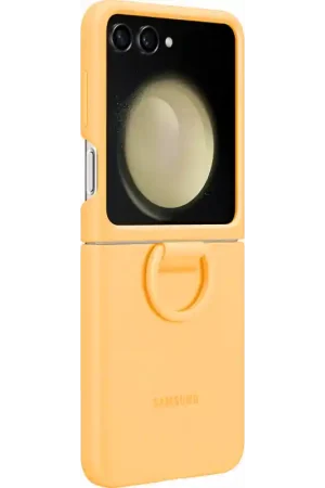 Coque Samsung Galaxy Z Flip 5 Silicone avec anneau Abricot Samsung Seulement Aujourd’hui