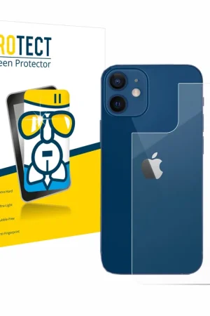 Paiement Sécurisé BROTECT AirGlass Protection d'écran en verre pour Apple iPhone 12 (Arrière)
