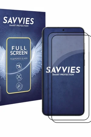 Bon Marché 2x Savvies Verre Trempé FHD33 2.5D Full Screen Protection d'écran en verre trempé pour Samsung Galaxy S24 Plus (noir)