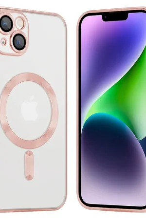 Petit Prix Coverzs Coque MagSafe avec cache de caméra iPhone 14 Plus (or rose)