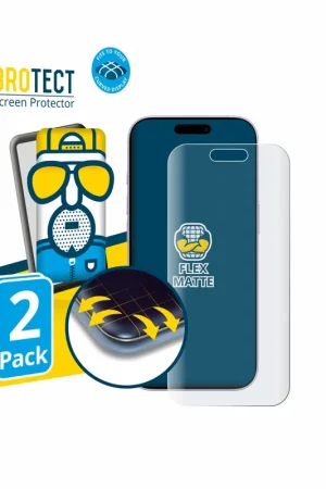 Prix Promo 2 Pièces BROTECT Flex Matte Full-Cover Protection d'écran intégral mat pour Apple iPhone 17