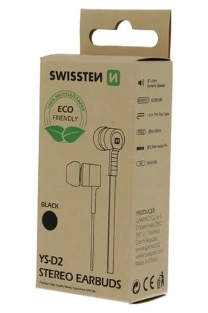 Promotion Ecouteurs Swissten Rainbow YS-D2 Eco Noir