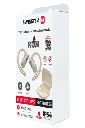 Produit De Marque Écouteurs TWS spécial running beige Swissten