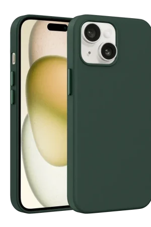 Retour Gratuit Coverzs Coque MagSafe en cuir de luxe iPhone 15 (vert foncé)