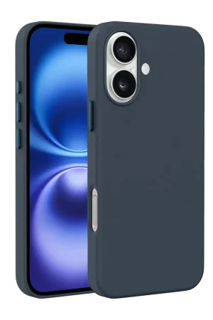 Haute Qualité Coverzs Coque MagSafe en cuir de luxe iPhone 16 (bleu foncé)