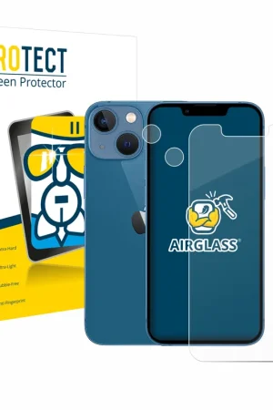 BROTECT AirGlass Protection d'écran en verre pour Apple iPhone 13 mini (Avant+Caméra) Retour Gratuit