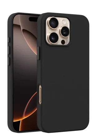 Coverzs Coque MagSafe en cuir de luxe iPhone 15 Pro (noir) Affaire À Saisir