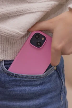 Coverzs Coque MagSafe en silicone de luxe iPhone 14 (rose) Certifié