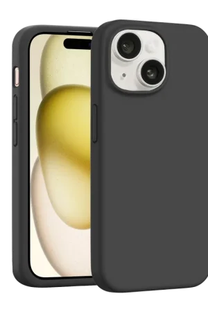 Réduction Coverzs Coque MagSafe en silicone de luxe iPhone 15 (noir)